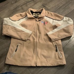 Ladies Jacket tan & off white